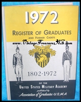 Image for Register of Graduates and Former Cadets of the United States Military Academy/USMA 1802-1972 Vintage Book <b><span style='color:red'>*****MEDIA MAIL SHIPPING INCLUDED – DOMESTIC ORDERS ONLY!***** </span></b><span style='color:purple'>